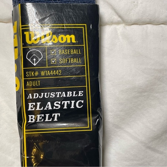 Wilson Adjustable Elastic Baseball/softball Belt in Navy Size Adult - Picture 3 of 4